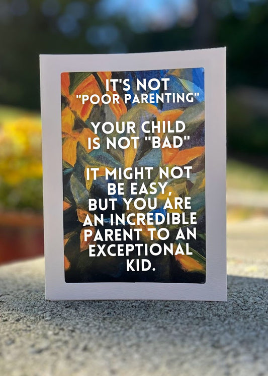Card for parent of child struggling in school