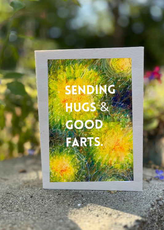 Card for Colorectal Cancer "Sending Hugs and Good Farts"