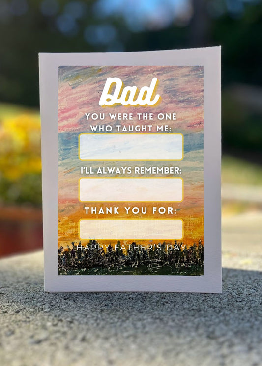 Father's Day Fill in the Blank Card